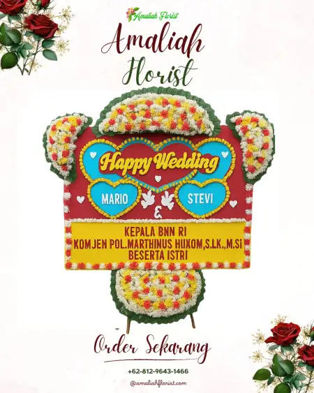 Papan Bunga Pernikahan Gabek Satu